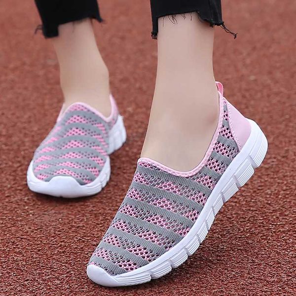 

summer hollow flat shoes woman slip on striped loafers women cozy breathable mesh casual shoes for women fashion flats 2020, Black