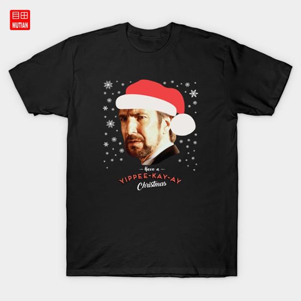 

hans gruber have a yippee kay ay christmas die hard t-shirt die hard alan rickman german hans gruber, White;black
