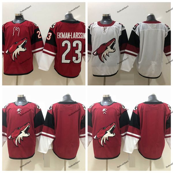 

2019 arizona coyotes oliver ekman-larsson hockey jerseys mens 23 oliver ekman-larsson home red white hockey stitched shirts s-xxxl, Black;red