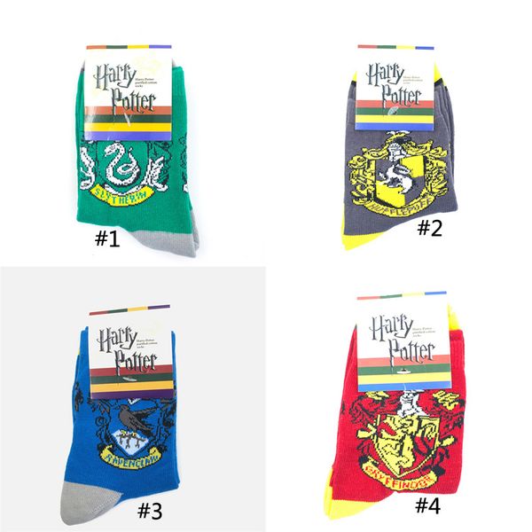 

harry potter series socks gryffindor slytherin ravenclaw hufflepuff college with badge socks good socks wholesale mfj677, Pink;yellow