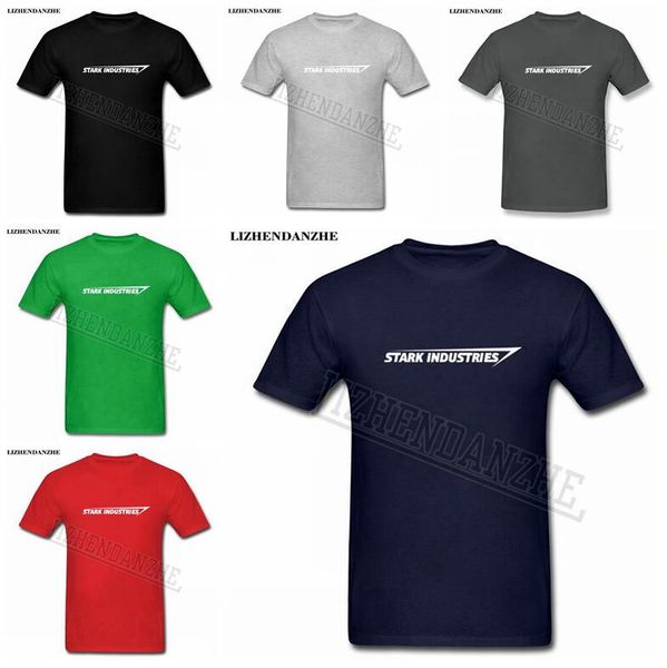 

Stark Industries Tony Stark Iron Man T Shirts Casual Novelty Print T-shirts Short Sleeve Round Neck Brand Tshirts Top Tees #169