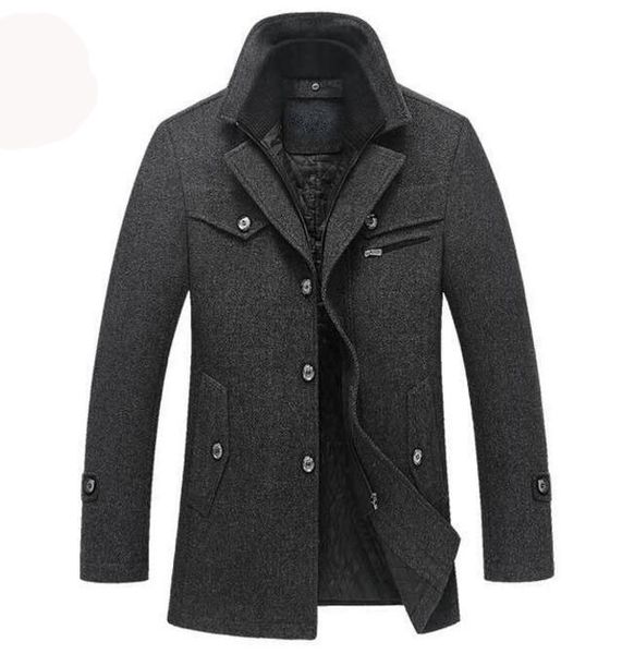 

male peacoat men brand clothes -4x winter men's thick coats slim fit jackets mens casual warm outerwear jacket and coat, Tan;black