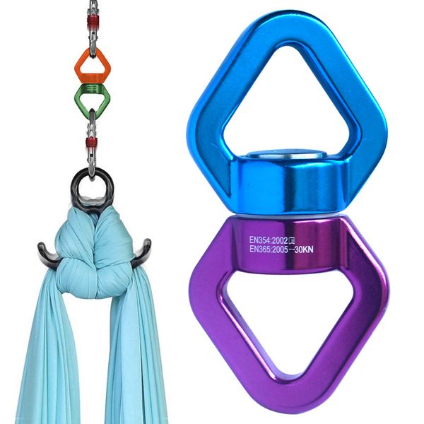 

new 30kn yoga accessories universal ring gimbal ring rotary connector rotational hammock swing spinner rope swivel connector