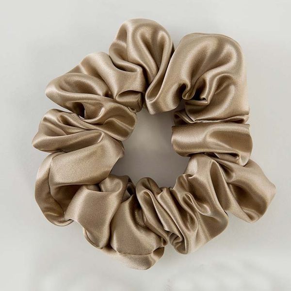 

ping fashion women pretty solid color pure silk hair scrunchies cute gum basic hair tie accessories ponytail holder