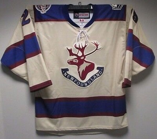 

st. john's icecaps royal nl regiment #25 michael mccarron ice hockey jersey mens embroidery stitched customize any number and name jers, Black