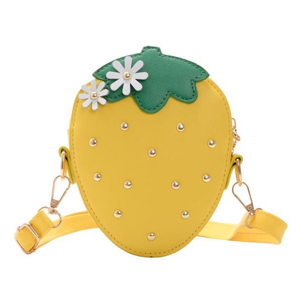 

cute cartoon strawberry messenger bag for kids children girls crossbody shoulder bags coin purse leather handbags bolsas