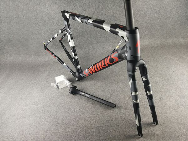 

T1000 ud matte grey camouflage l6 carbon road frame with b a bb30 pf30 49 52 54 56 58cm for your election 000 hipping