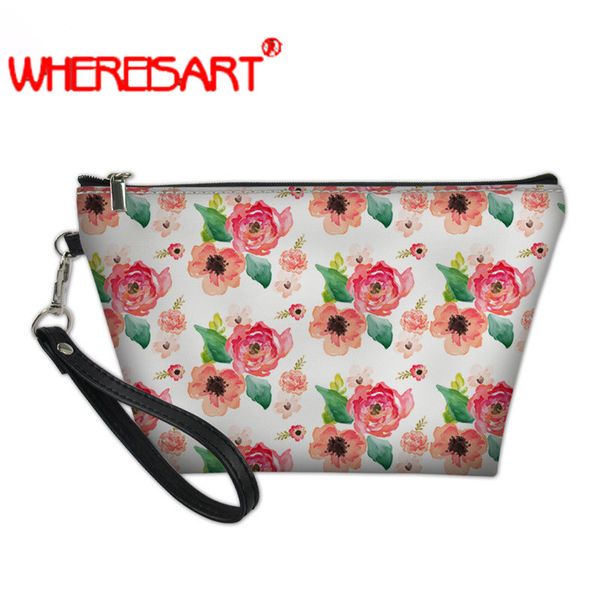 

whereisart cosmetic bag floral dreams white makeups for women cosmetics bags for women makeup pouch