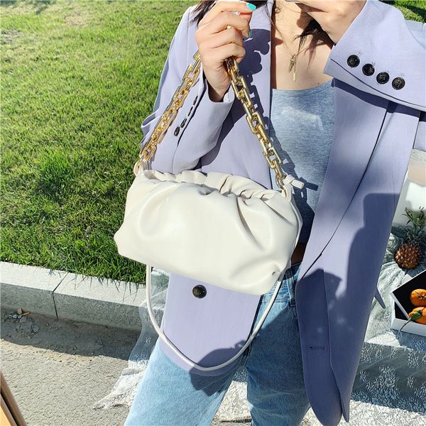 

2020 new shoulder bag women's casual fashion korean chain fold clutch bag