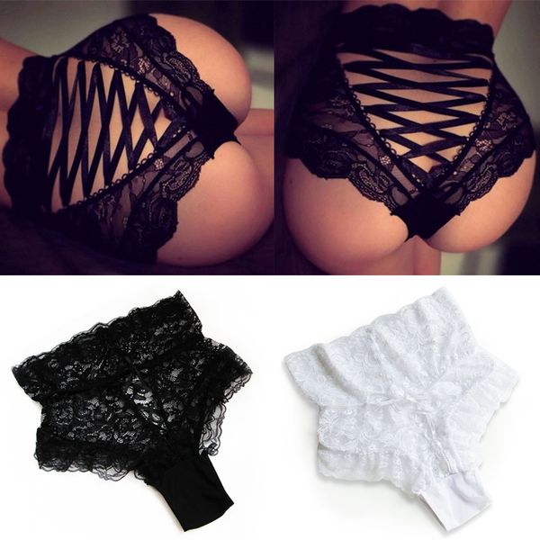 

women hollow floral lace g-string briefs panties thongs lingerie underwear knickers xxxl, Black;pink