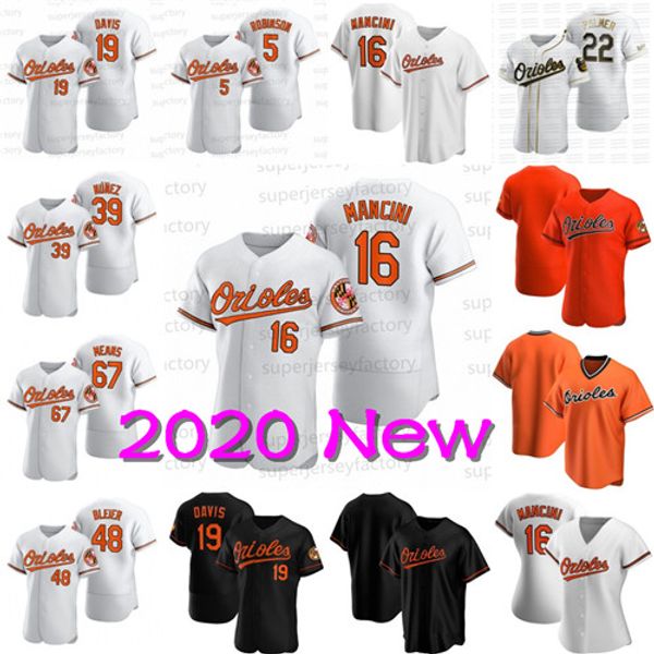 

trey mancini 2020 new season chris davis jersey austin hays pat valaika richard urena jose iglesias cole sulser shawn armstrong, Blue;black