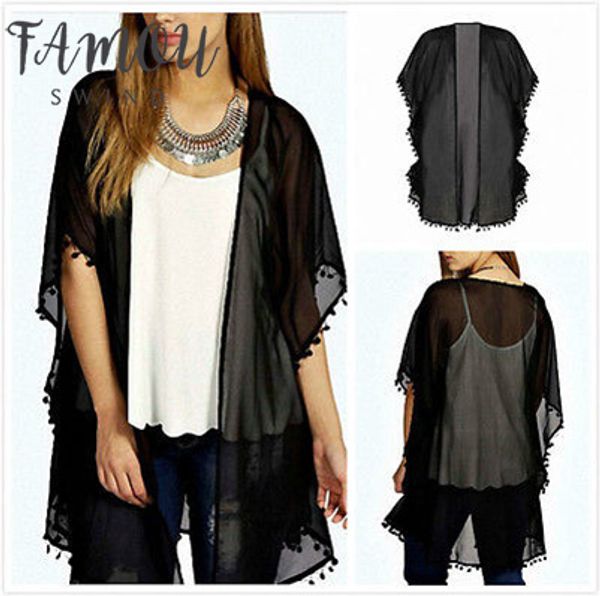 

womens clothing womens boho lace floral crochet chiffon cardigan coat jacket kimono shirt kaftan drop shipping, White