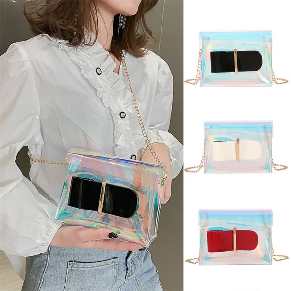 

kkmhan brand women wild messenger bag transparent jelly bag shoulder dropshipping bolsas feminina torebka damska