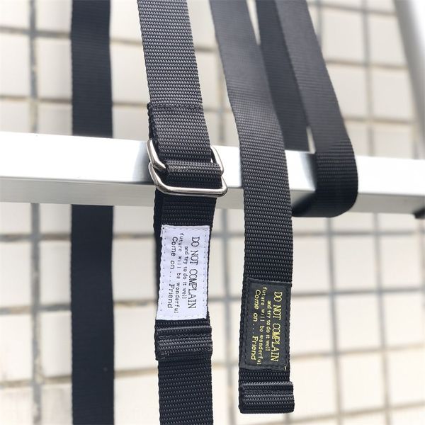 

tide brand tooling pants canvas ribbon nylon ribbon canvas male and female teenagers dirty belt double ring buckle overalls belt, Black;brown