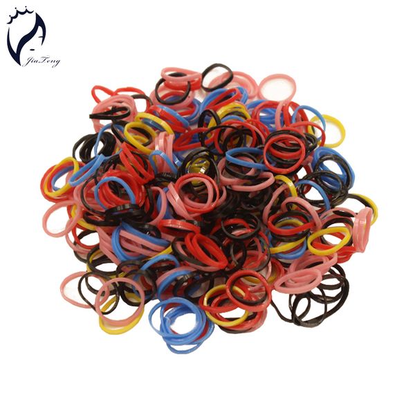 

2018 trendy rubber bands 1cm 600pcs/bag kids baby child elastic hair band tie rope braid hair style promotion, Slivery;white