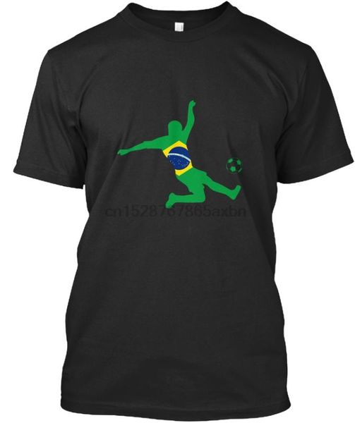 

footballer and soccerer brazil - na tee t-shirt, White;black