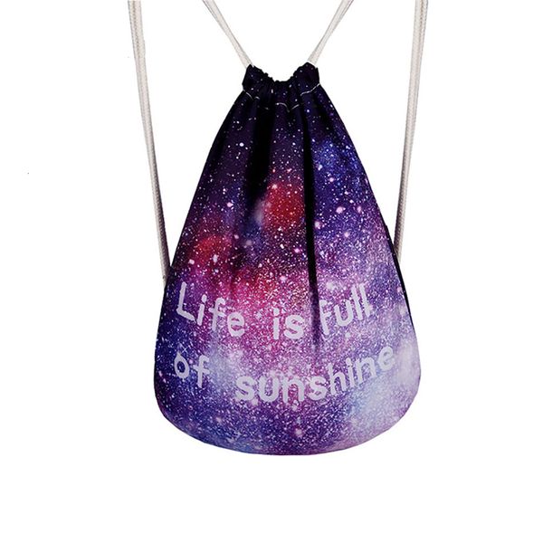 

fantacy starry sky polyester women's backpack string mini bags for women travel fashion female backpack
