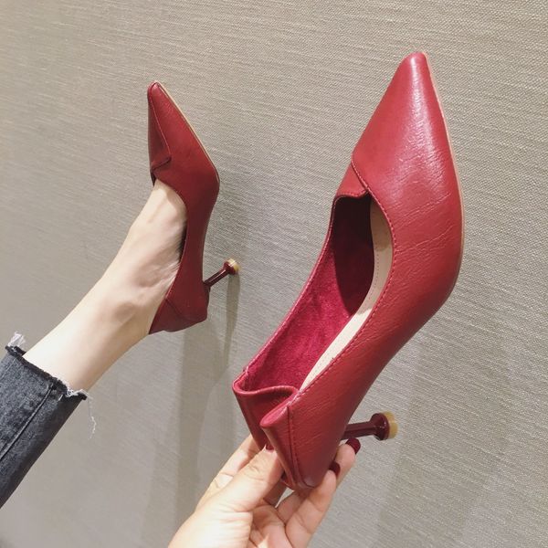 

women high heels female shoes women pumps solid pointed toe shoes spring autumn elegant offical ladies shoes plus size u14-26, Black