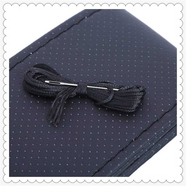 

car steering wheel cover with needle and threaded faux leather case for ptouareg touran beetle cc magotan