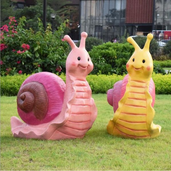 

garden decorations cartoon snail frp outdoor sculpture simulation animal model park lawn furnishings