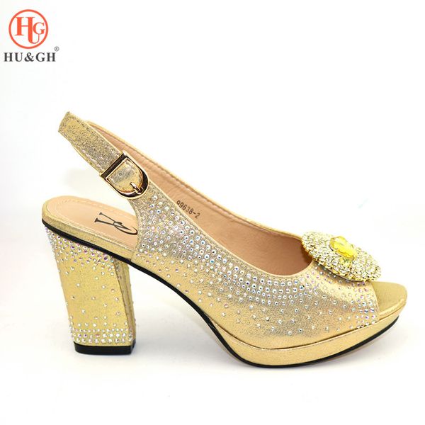 

rhinestone luxury sandals high heels women wedding shoes italian new designs lady slipper without bag set nigerian women, Black