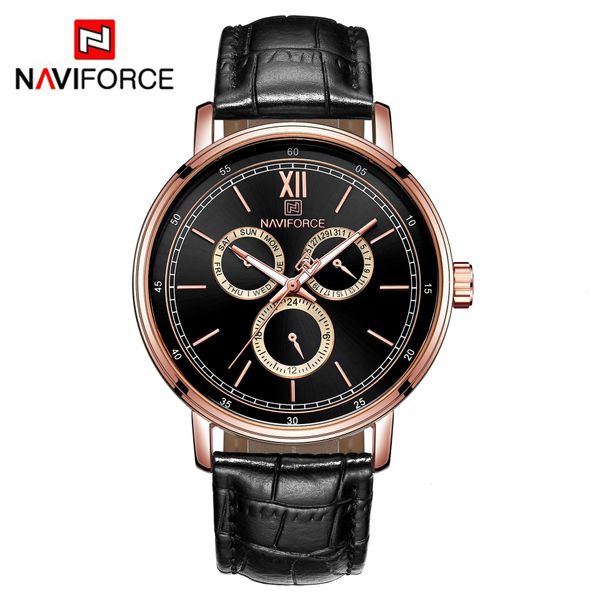 

man wrist watch six needle quartz waterproof belt male surface mens chronograph fashion men's sport casual automatic watches wristwatch, Slivery;brown