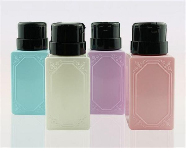 

60pcs full beauty 200ml empty pump dispenser nail tools bottle for liquid alcohol remover cleaner refillable container