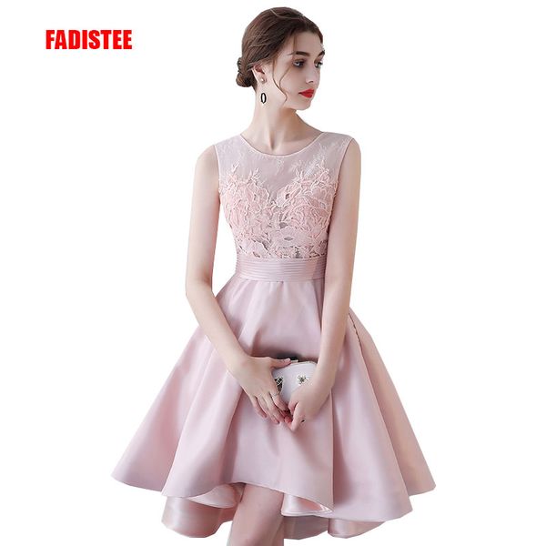 

новое поступление элегантное вечернее платье выпускного вечера vestido де феста кружева вечерние платья аппликации хай-лоу стиль платья, Black