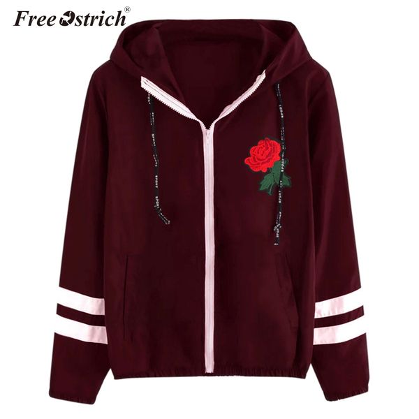 

ostrich women hooded sports jacket summer long sleeve patchwork women's windbreaker zipper lightweight jacket n30, Black;brown