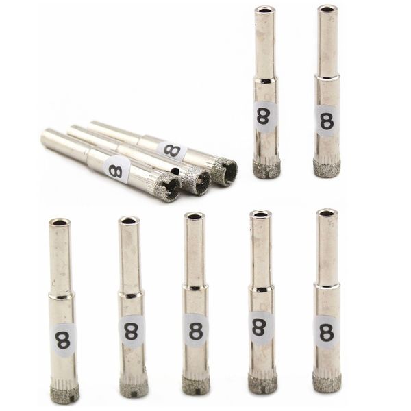 

10pcs 2.5-10 mm diamond core drill bits tip hole saw coated masonry tools drilling cutter for glass stone marble granite tile