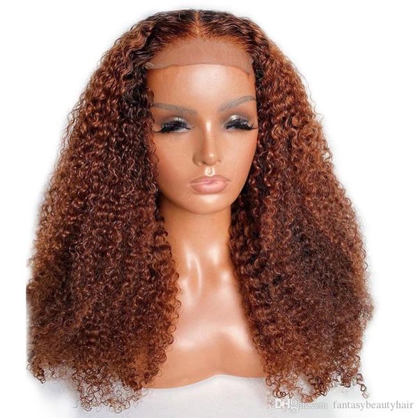 

#33 peruvian kinky curly full lace human hair wigs with bleached knots 13x6 lace front wigs for women 360 lace frontal wig, Black