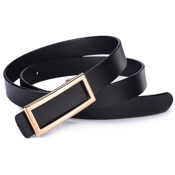 

2019 fashion designer square metal smooth buckle belt for women quality genuine leather waist belts for jeans female waistband, Black;brown