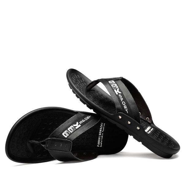 

slippers bulk verano men flat big mens v sandals sandalen beach chancla sandale size shower flip soft sandali para genuino homme slapi, Black
