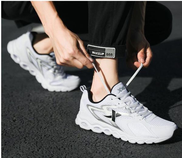 

men breathable mesh summer 2020 men's new casual shoes tide shoes running shoes net sneakers, Black