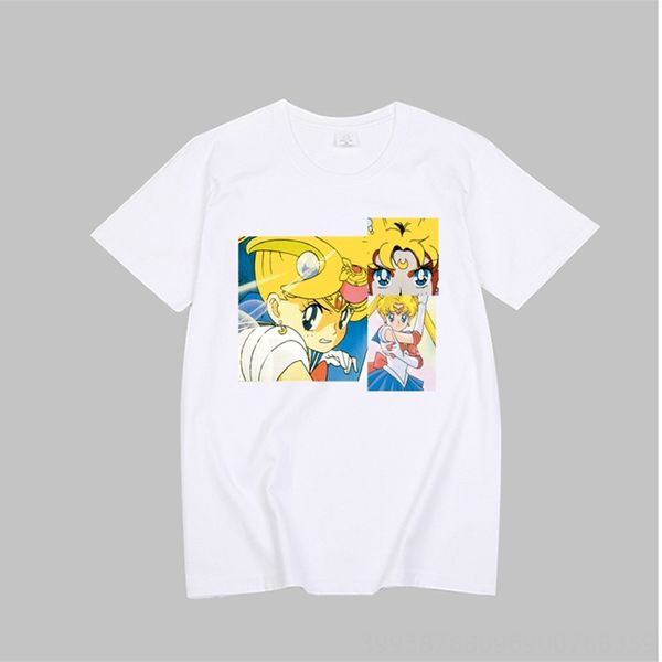 

gulina zha beautiful girl t-shirt warrior water ice moon t-shirt 2020 fashionable ins cotton half sleeve loose cute short sleeve, White