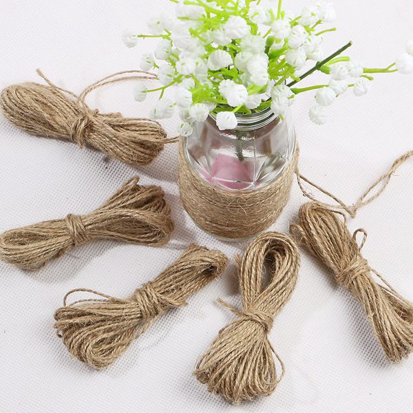 

10m*2mm natural hemp rope jute pet tie string twine twisted jute rope diy party wedding favor jute cords