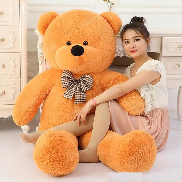 100 algodão luz marrom gigante 100 cm bonito cute peluche urso enorme brinquedo macio