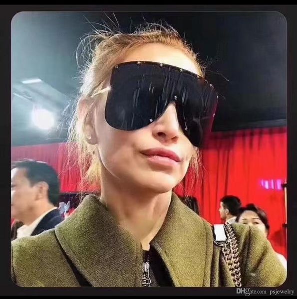 

новые женщины вс очки мода большой кадр большой маски-формы звезды декоративные зонт европейских и американских мужчин в темных очках, White;black