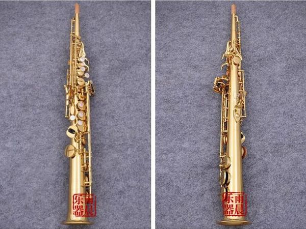 

straight soprano saxophone b tune musical instrument brass super professional with accessories gift free