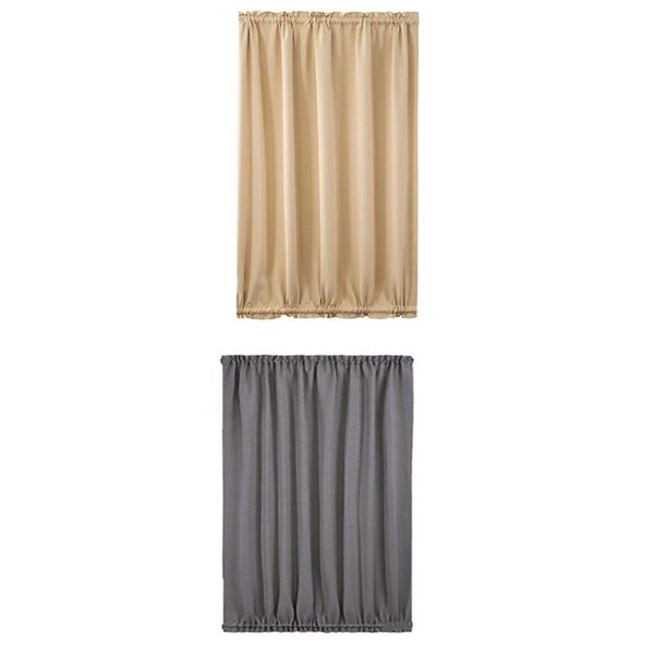 

two color 2 pcs short privacy curtain panel for french doors patio /glass door (54wide x40inch long