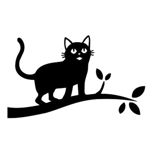 

16*9.6cm cat on branch cute and interesting fashion sticker decals vinyl car wrap decor decals car decor