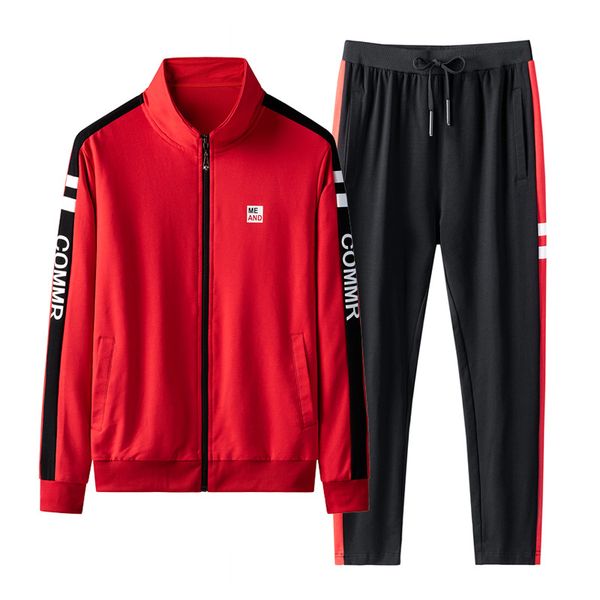 

zhijing letter print cotton men hoodies suit autumn new korean style fashion casual sports long-sleeved men sweatshirts suit, Gray