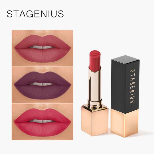 Drop ship 12 cores LIPSTICK Matte Moisuturizer alto pigmento lábios maquiagem lábios beleza sexy para senhora cosméticos FOCALLURE NOVA MARCA