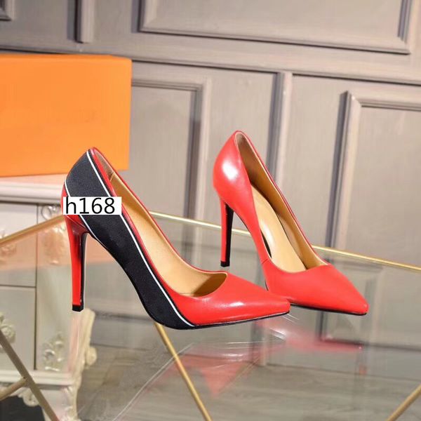 

women shoes high heels pointed toe sole pumps wedding shoes size 37, Black