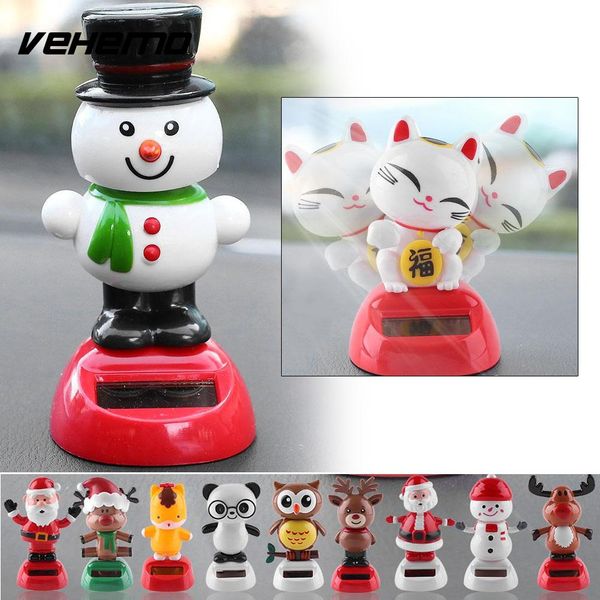 

auto car solar powered swing animal doll decor gift creative universal