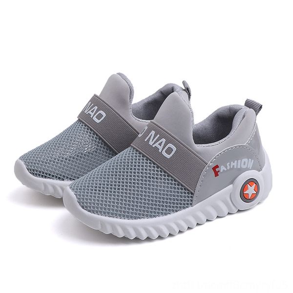 

spring new kids sneakers for mesh breathable children athletic & outdoor sports shoes boys girls running shoes shock casual soft rubber sole, Black