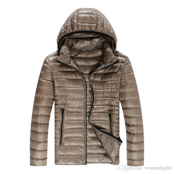

hooded thin slim fit casual c designer warm coats brand men winter down jackets coats, Black