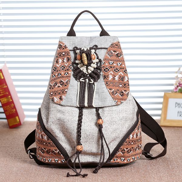 

package canvas both shoulders package manual weave backpack personality both shoulders package will capacity backpack tourism backpack