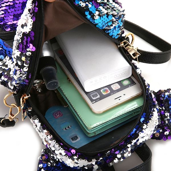 

women girls sequins mini backpack school satchel travel shoulder bag rucksack q84b