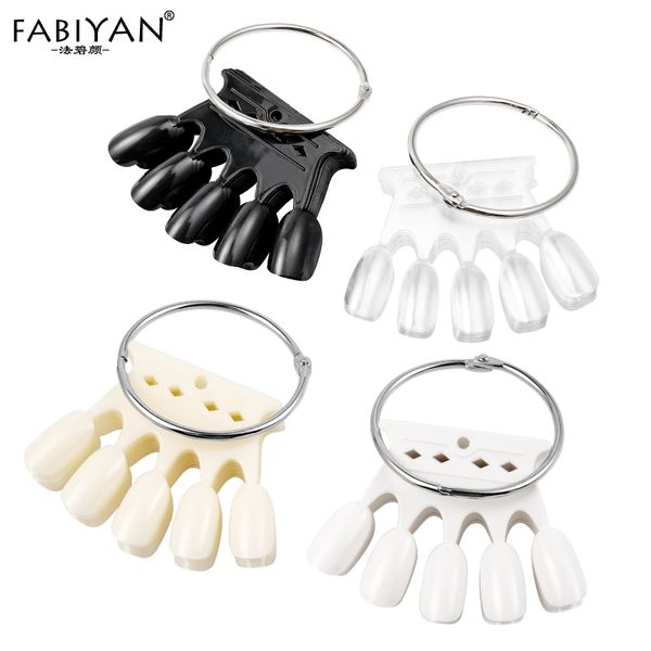 

10pcs crown false nail art tips finger display palette fake nails polish color card acrylic uv gel manicure practice tool salon, Red;gold